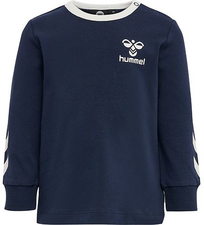 Hummel Bluse - hmlMaule - Black Iris m. Hvid