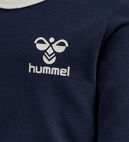 Hummel Bluse - hmlMaule - Black Iris m. Hvid