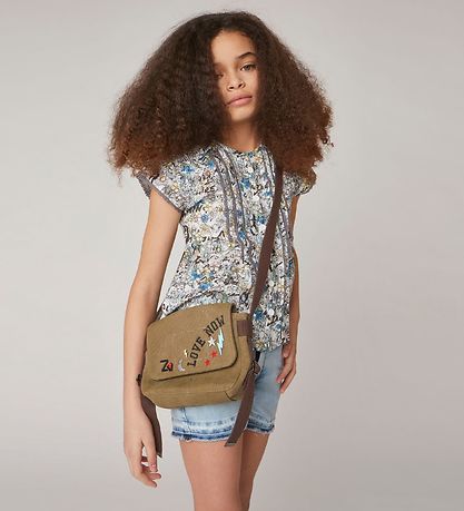 Zadig & Voltaire Top - Happy - Lyseblå m. Blomster