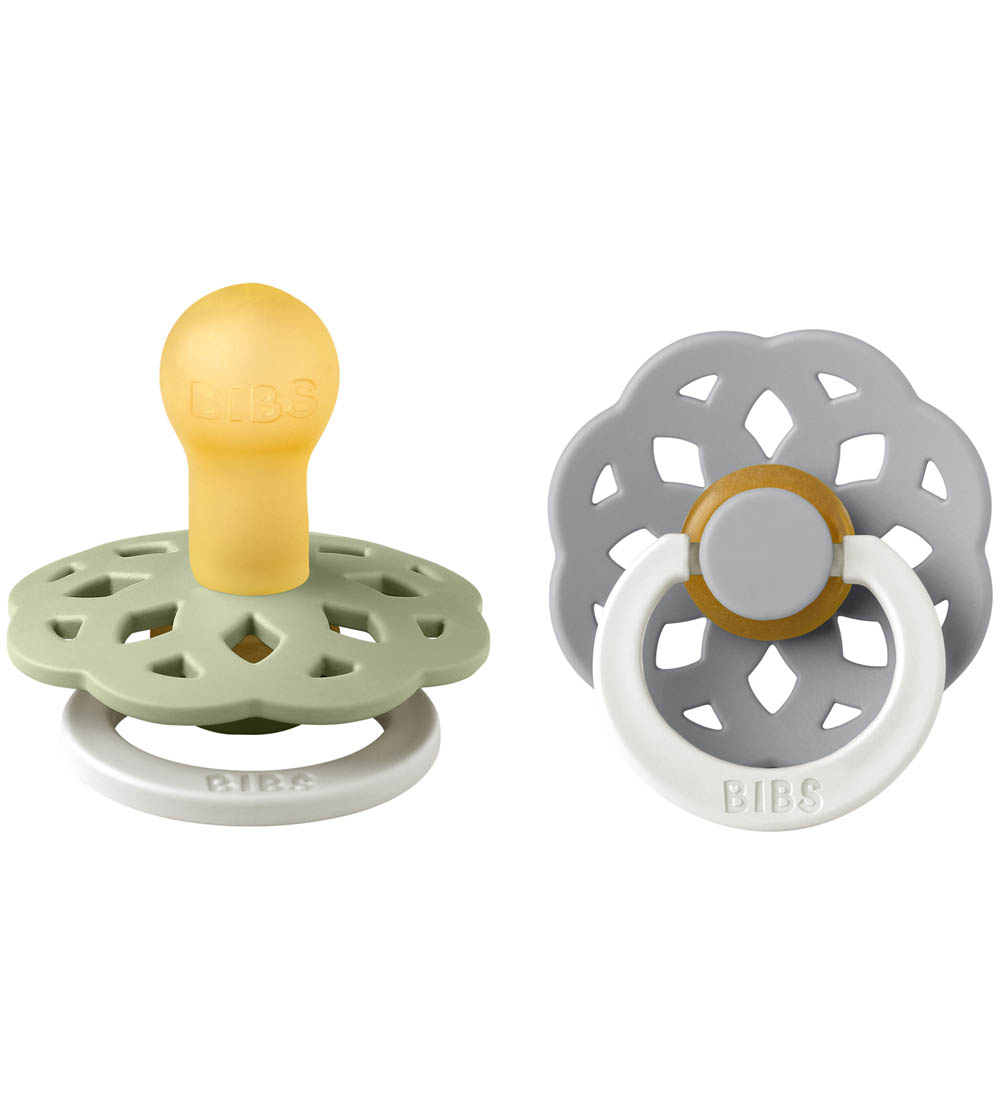 BIBS Böhmen Leuchtende Schnuller - 2er-Pack - Gr. 1 - Rund - Sag - BIBS - 0-6 mt - Schnuller
