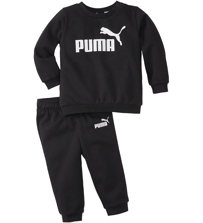 Puma Sweatsæt - Minicats Crew Jogger - Cotton Black