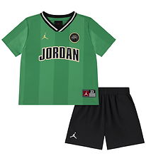 Jordan Shortssæt - Mesh - Black/ Lucky Green