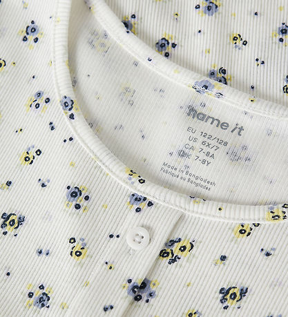 Name It Top - NkfVemia - Bright White/Floral