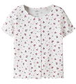 Name It Top - NkfVemia - Bright White/Pink Floral