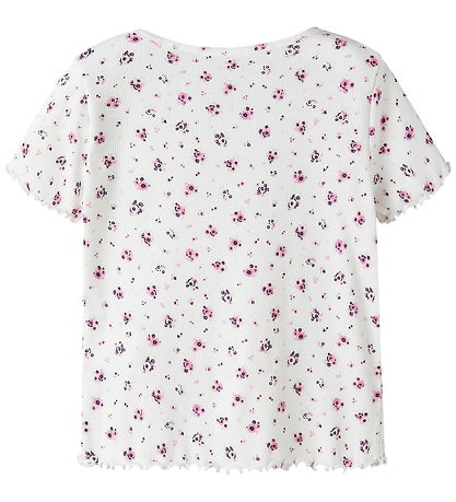 Name It Top - NkfVemia - Bright White/Pink Floral