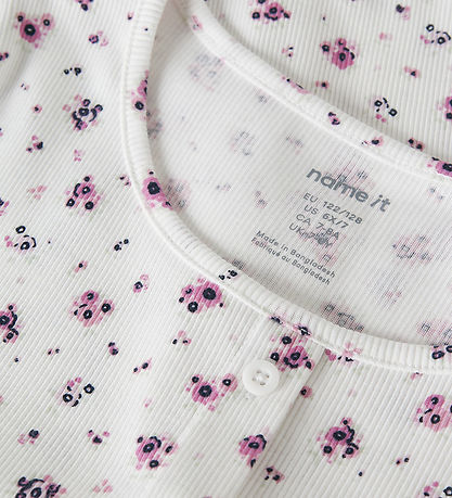Name It Top - NkfVemia - Bright White/Pink Floral