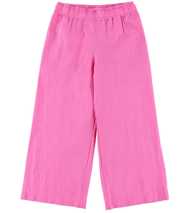 Name It Falinnen Strawberry Moon - Børnebukser - Wide Leg - Pink - 152