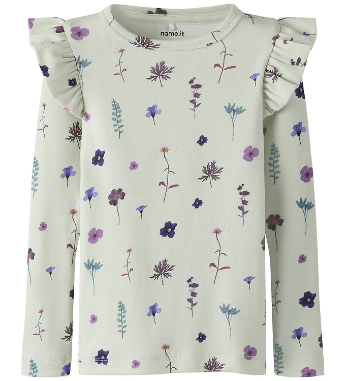 NAME IT Langærmet Bluse Filulu Smoke