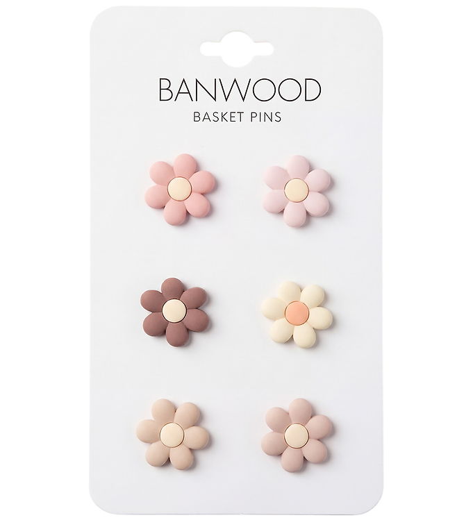 Banwood Basket Pins - 6 Stk. - Flowers