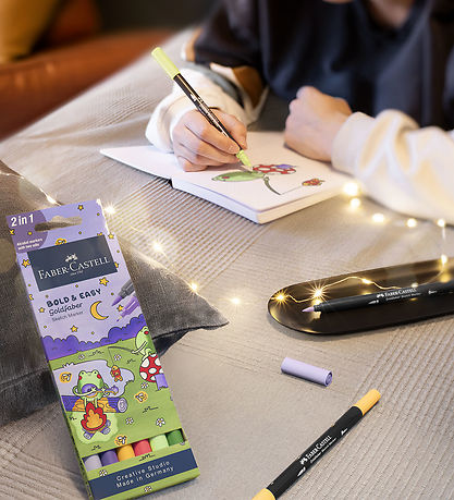 Faber-Castell Tuscher - Dobbelt Tyk/ Tynd - 6 stk.