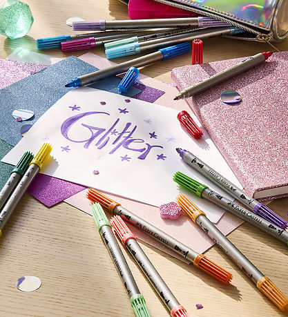 Faber-Castell Tuscher - Dobbelt Tyk/ Tynd - Glitter - 20 stk.