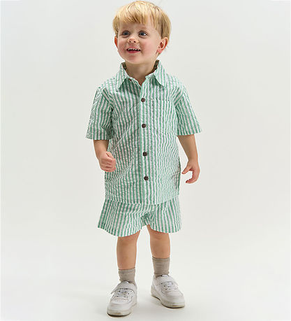 The New Siblings Shorts - TnstTate - Creme De Menthe Striped