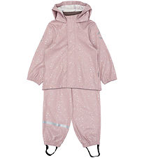 Mikk-Line Regntøj - Pu - Glitter - Adobe Rose