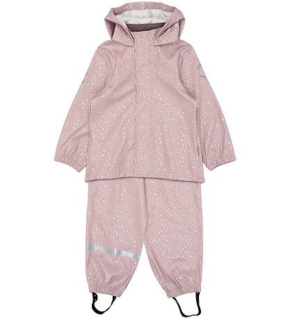 Mikk-Line Regntøj - Pu - Glitter - Adobe Rose