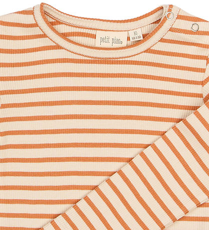 Petit Piao Bluse - Rib - PpSky - Coral Gold