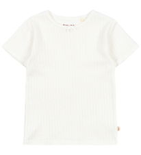 Konges Sløjd T-shirt - Minnie - Optic White m. Hulmønster