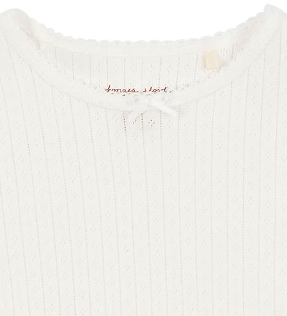 Konges Sløjd T-shirt - Minnie - Optic White m. Hulmønster