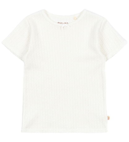 Konges Sløjd T-shirt - Minnie - Optic White m. Hulmønster