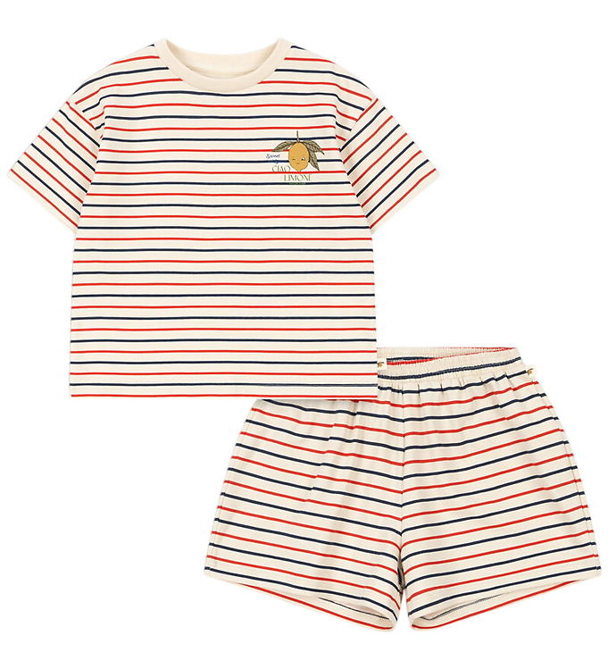 Konges Sløjd Shortssæt - Basic - Tricolore Stripes