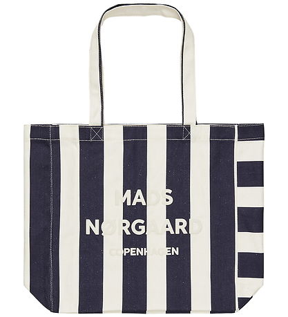 Mads Nørgaard Shopper - Boutiqno Athene - Stripe Aop Sky Captain