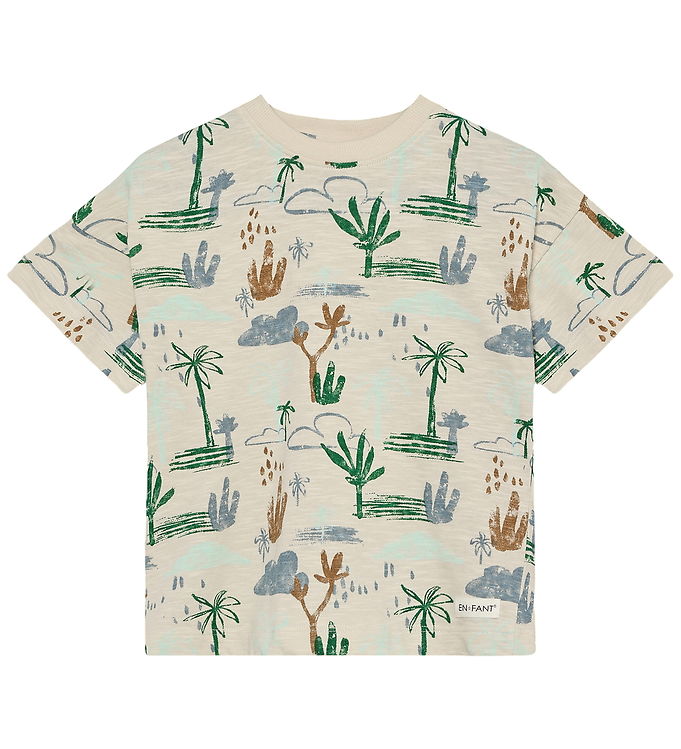 En Fant T-shirt - Slub Aop - Fog