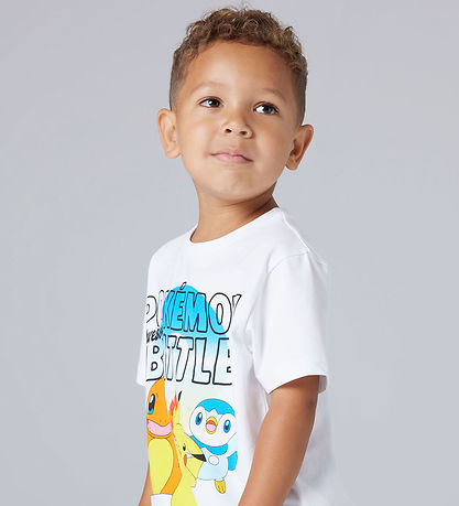 Name It T-shirt - NmmMalt - Pokémon - Bright White