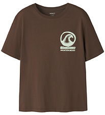 Name It T-shirt - NkmJust - Chestnut
