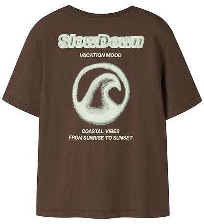 Name It T-shirt - NkmJust - Chestnut