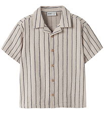 Name It Skjorta - NkmJax - Chateau Gray/Stripe