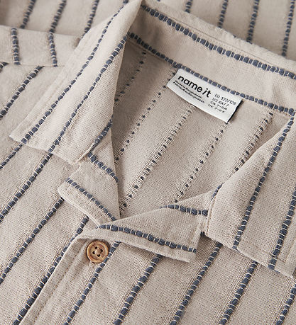 Name It Skjorte - NkmJax - Chateau Gray/Stripe