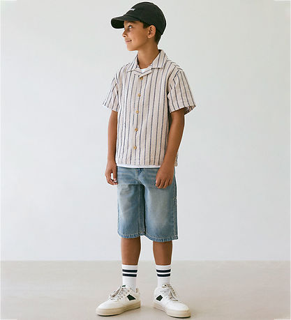 Name It Skjorte - NkmJax - Chateau Gray/Stripe