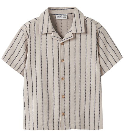 Name It Skjorte - NkmJax - Chateau Gray/Stripe