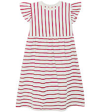 Creamie Kjole - Stripe - Chili Red