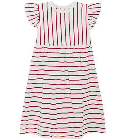 Creamie Kjole - Stripe - Chili Red
