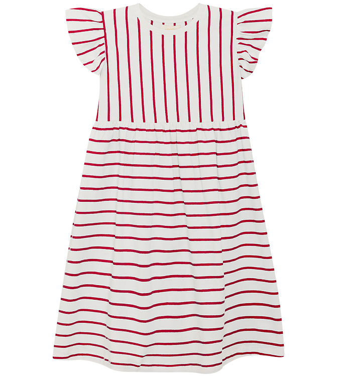 Creamie Kjole - Stripe - Chili Red