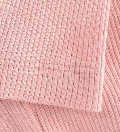 Minymo Leggings - Rib - Silver Pink