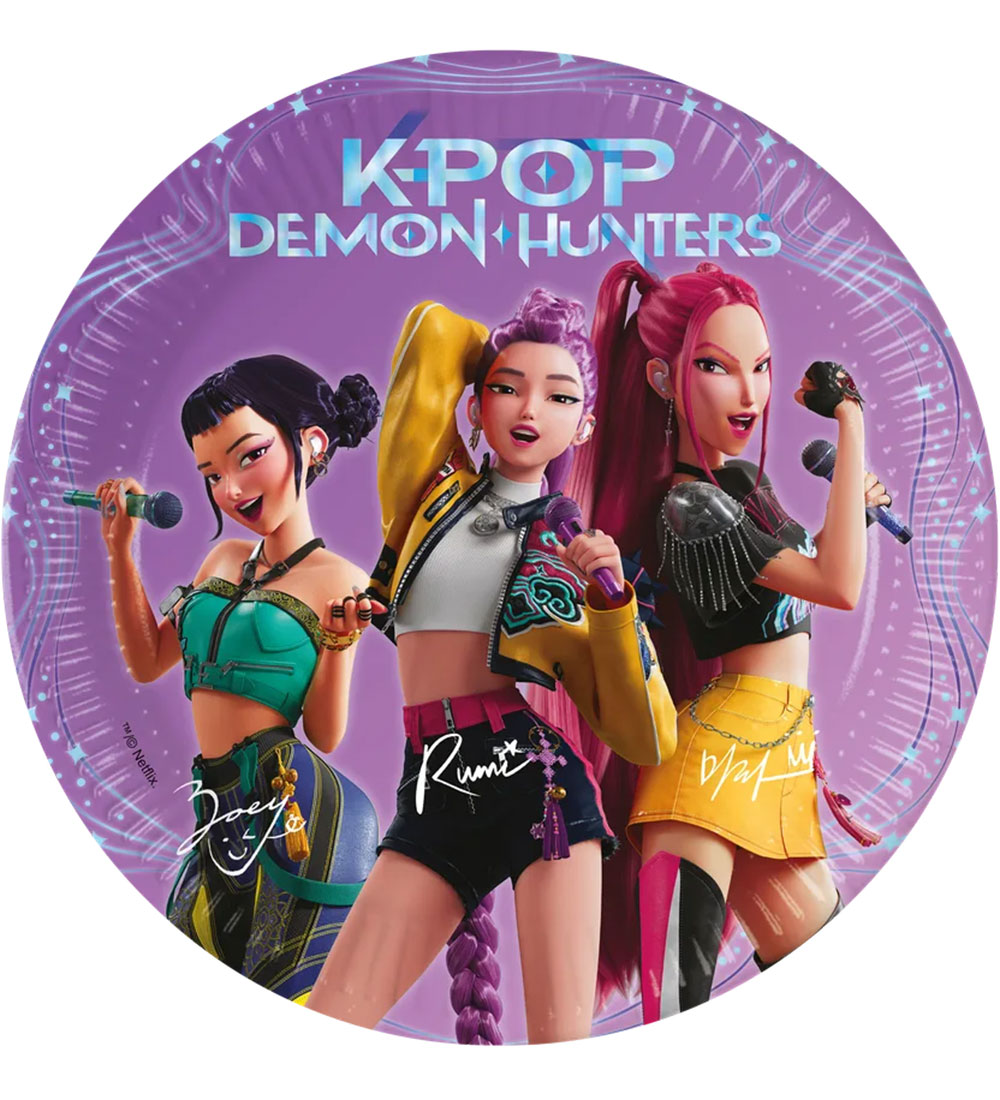 Decorata Party Pappteller - 8er-Pack - 19,5 cm - K-Pop Dämonin - Decorata Party - One Size - Teller