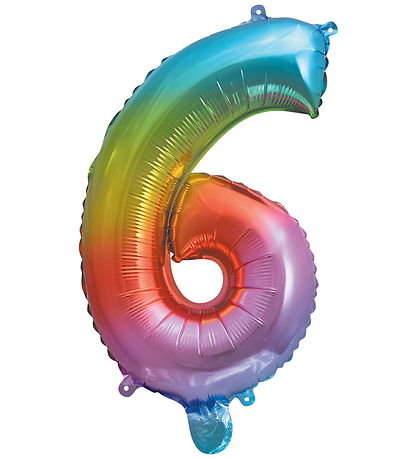Decorata Party Folieballon - 35 cm - No 6 - Rainbow