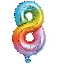 Decorata Party Folieballon - 33 cm - No 8 - Rainbow