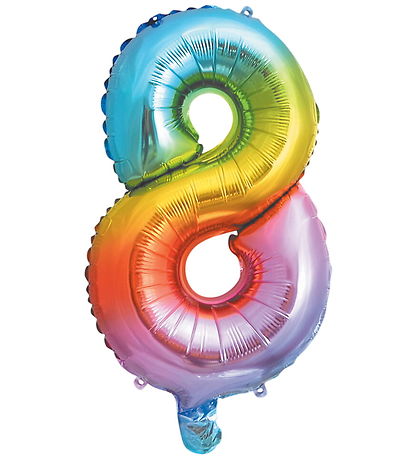 Decorata Party Folieballon - 33 cm - No 8 - Rainbow