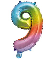 Decorata Party Folieballon - 35 cm - No 9 - Rainbow