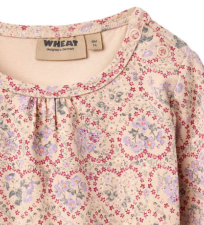 Wheat Body l/æ - Liv - Magenta Heart Flowers