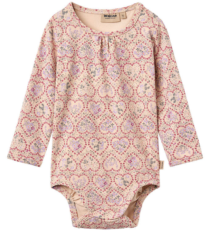 Wheat Body l/æ - Liv - Magenta Heart Flowers
