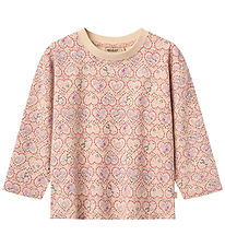 Wheat T-shirt - Dixie - Magenta Heart Flowers