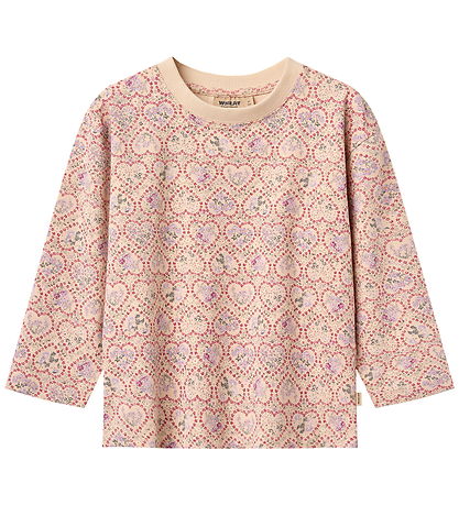 Wheat T-shirt - Dixie - Magenta Heart Flowers