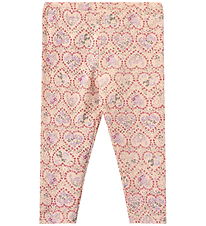 Wheat Leggings - Jules - Magenta Heart Flowers