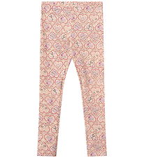 Wheat Leggings - Jules - Magenta Heart Flowers