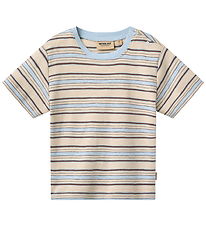 Wheat T-shirt - Fabian - Multi Blue Stripe