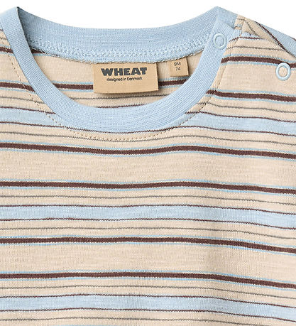 Wheat T-shirt - Fabian - Multi Blue Stripe