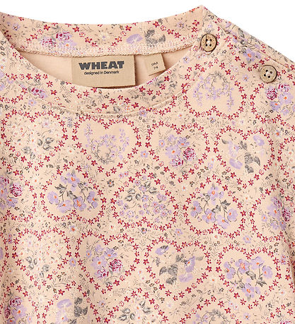 Wheat T-shirt - Ella - Magenta Heart Flowers